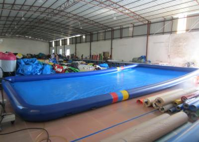 中国 長方形の青く巨大なプールのInflatables強いポリ塩化ビニールの巨大で膨脹可能なプール10 x 5 x 0.3m 販売のため