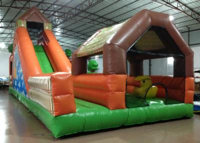 China Large Children / Adult Inflatable Fun City 12 X 5 X 5.25m Fire Resistance Customized for sale