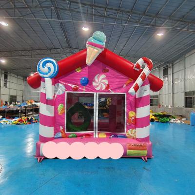 China EN14960 Commercial Inflatable Bounce House Candy Themed PVC 3x3m Inflatable Jumping Castle for sale