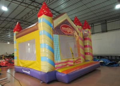 China Waterproof Funny Inflatable Jump House 5 X 5m , Kids Bounce House Silk Printing for sale