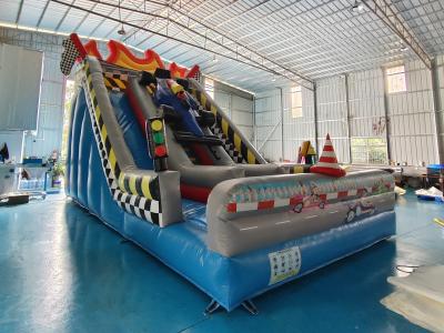 China Digital Printing fireproof Commercial Inflatable Slide Open Wheel Race Car Inflatable Slide Porter for sale