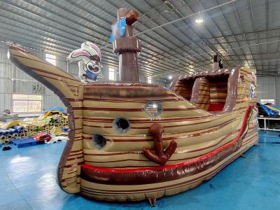 Cina Castello gonfiabile commerciale La nave dei pirati Casa gonfiabile con scivolo Parco giochi gonfiabile per bambini in vendita