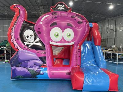 China Amusement Park Inflatable Bouncy House With Slide Octopus Pirate Inflatable Combo for sale