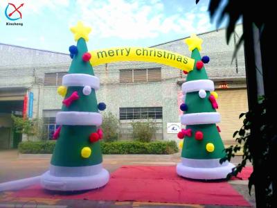 China Customized 8OZ Fabric Inflatable Advertising Christmas Arch With Digital Printing for sale