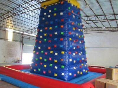 China Factory Commercial Inflatable Rock Climbing Wall Fireproof PVC Tarpaulin For Kids for sale