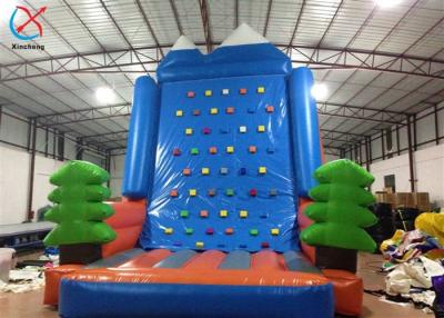 China Supplier Amusement Park Inflatable Rock Climbing Wall Sports Games With Pine Trees for sale