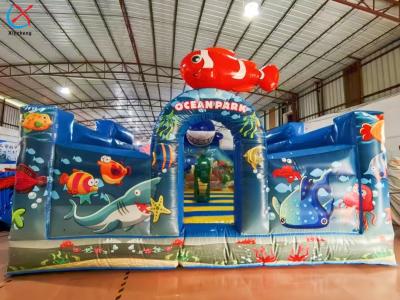 China Op maat gemaakt opblaasbaar springhuis Onderzee Wereld Fun City Spring kasteel Te koop