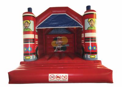 China Forma inflable del coche de bomberos que salta a la gorila inflable del coche de bomberos de la forma cuadrada inflable clásica del coche de bomberos en venta