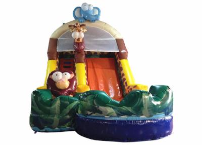 China Forest Elephant Animals Commercial Inflatable Water Slides Standard For Kids Under 15 for sale