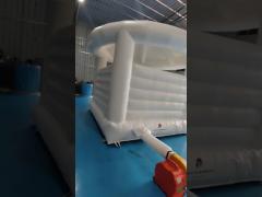 Inflatable White Wedding Bouncy Castle Bounce House For Outdoor