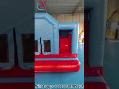 Manufacturer Custom Color Splicing Inflatable Elastic House Trampoline