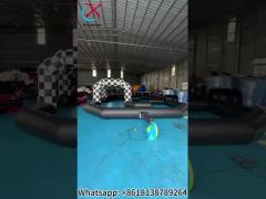 Black and White Factory Inflatable large Track Racing Inflatable Obstacle Course