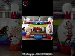 Factory makes bowling themed indoor outdoor custom bouncy castle jumps