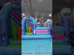 Inflatable Combos Stitch Inflatable Bouncy House With Slide