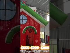 Inflatable Christmas House Outdoor Holiday Decoration With LED Light
