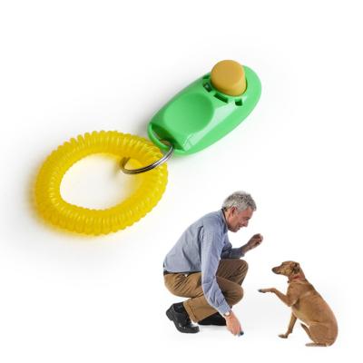 China Viable Wholesale Upgraded Pet Training Clicker Pro Quality Wrist Strap Dog Clickers for sale