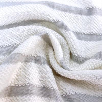 China Customized 100 colors textile raw material fusible cotton yarn dyed knit fabric for hoodie for sale