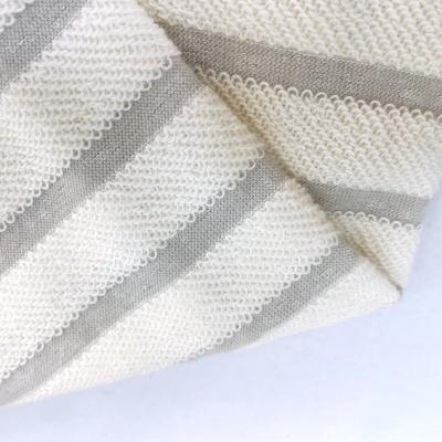 China High quality fusible customized colors wholesale textile raw material 100 cotton yarn dyed knit fabric for hoodie for sale