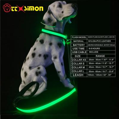 China Thoughtful Dog Collar With Leash Pet Products Dog Collars And Dog Light Led Collar Led for sale