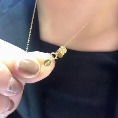 China Cute 18K 24K Gold 3D Gold Xiaoman Pure Hard Size Explosion Pendant Necklace Lady Jewelry for sale