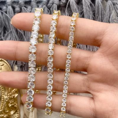 China Factory Wholesale Factory Wholesale Sale Tennis Casual/Sporty Zircon Chain Bracelet Custom Hip Hop Bracelet for sale