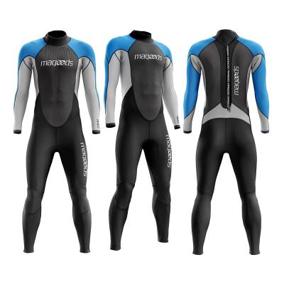 China 3mm One Piece Antibacterial Wetsuit Mens Thermal Long Sleeve Winter Snorkeling Shorts for sale