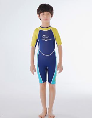 China NEW 2.5MM Antibacterial Children's One Piece Short Sleeve Unisex Cold Proof Snorkeling Suit Jellyfish Swimsuit Diving Suit for sale