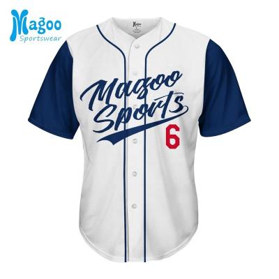 China Customized Sublimated White College Best Vintage Baseball Jersey Antibacterial Uniform for sale