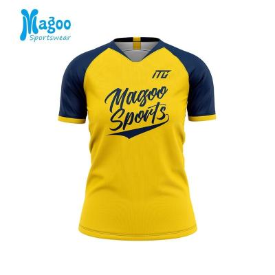 China Quick Dry & Breathable New Style Pure Yellow Color Or Red Custom Women Soccer Jersey Football Tank Top for sale