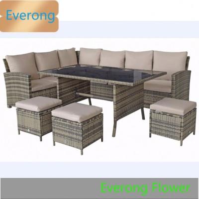 China Contemporary Furniture garden set pe rattan wicker dinning set patio set outdoor furniture for sale