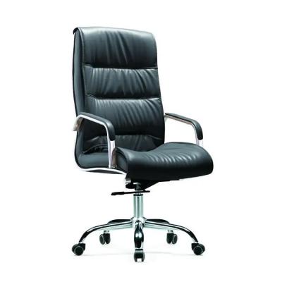 China Factory direct sale (height) adjustable leather task chair swivel office chair for meeting room for sale