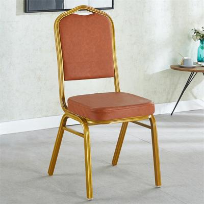 China Modern Commerical Hotel Furniture Stackable Metal Frame Fabric Cover Banquet Event Chairs Party Wedding Banquet Chair for sale