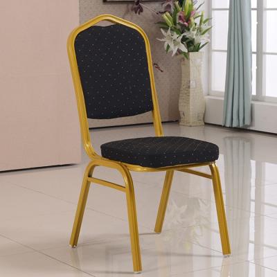 China Supplier Latest Design Modern Recommended Commercial Furniture Customized Stacking Fabric Aluminum Wedding Banquet Chair for sale