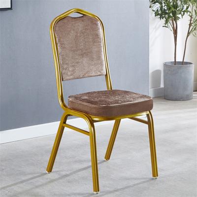 China Customized Nice Modern Style Metal Furniture Metal Frame Canvas Commercial Banquet Chair Cover Stackable Wedding for sale