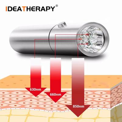 China New 660Nm 850Nm 810 Nanometer 3Pcs Chip Power Density Color Led Removal Red Light Therapy Torch for sale