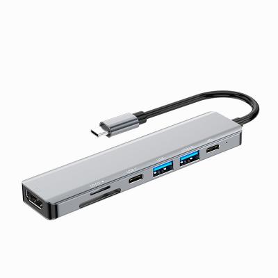 China Mobile Devices 7 .desk Computer In 1 USB C Hub To 4K HDTV Type C Adapter OTG Thunderbolt 3 Dock With PD TF SD XPS Surface For Macbook Pro / Air iPad for sale