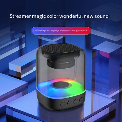 China New Design BT Speaker Function Colorful USB TF Card Portable Light LED FM FM Speaker With Colorful LED Light for sale