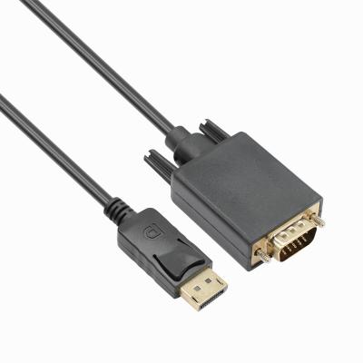 China COMPUTER Displayport to VGA Cable Gold Plated DP to VGA Cable Male to Male 1.8m Pure Copper for sale