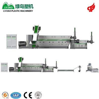 China Plastic Recycle PP ABS PS Plastic Granulator Machine Double Stage Pelletizing Line For Sale for sale