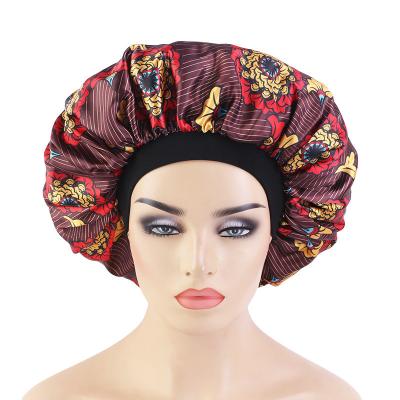 China Silky Double Layers African Satin Hood Hat Women's Picture TB-330 Style Hair Hoods for sale