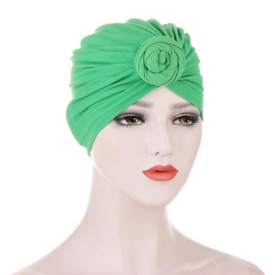 China TB-261 Solid Cotton Adult Snail Knotted Sweater Hat African Women Wrap Hair Turban Head Hat for sale