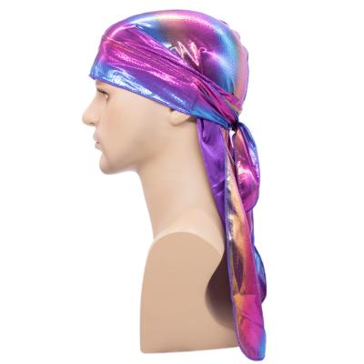 China DR-27 360 Waves High Quality Long Tail Long Hat For Men And Women Headscarf Universal Cover African Durag Hat for sale