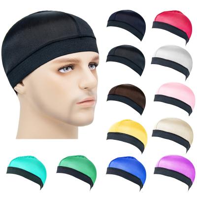 China Wholesale Short Unisex Elastic Wave Hat Silk Durag Wig Satin DR-10 Wide-Brim Breathable Bumping Cap for sale