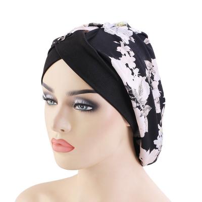 China African Chemo Cap Hair Care Women African Night Cap Silky Loose Caps New Image Fashion Printed Turban Caps TB-292 for sale