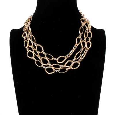 China TRENDY Bulk Fashion Metal Necklace Women Girls Accessories Jewelry Multilayer Plating Custom Chain for sale