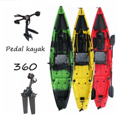 China 3.38m*0.87m Fishing Pedal Kayak LLDPE Single Sit On Top Fishing Kayak for sale