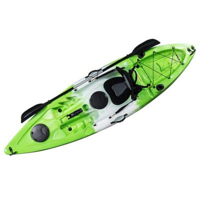 China 8 Degree Green One Seater Fishing Kayak With Pedals 2.95m*0.78m for sale