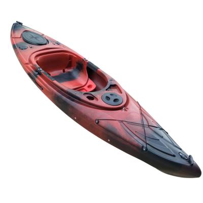 China Recreational Black And Red Sit In Fishing Kayak One Person Plastic 331 Lbs for sale