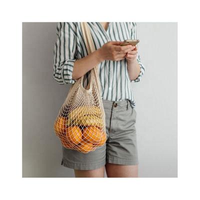 China Eco-friendly Wholesale Zero Waste Storage Mesh Bag Fruits And Vegetables Grocery Bag Custom Logo Shopping for sale