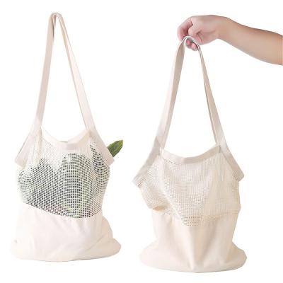 China High Quality Shopping Storage Eco-Friendly New Listing Custom Logo Cotton Mesh Produce Bag Eco-Friendly Reusable for sale